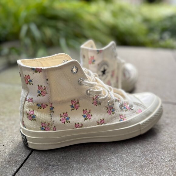 Converse High 'Patchwork Floral' Shoes - Size 7.5 - Picture 2 of 15